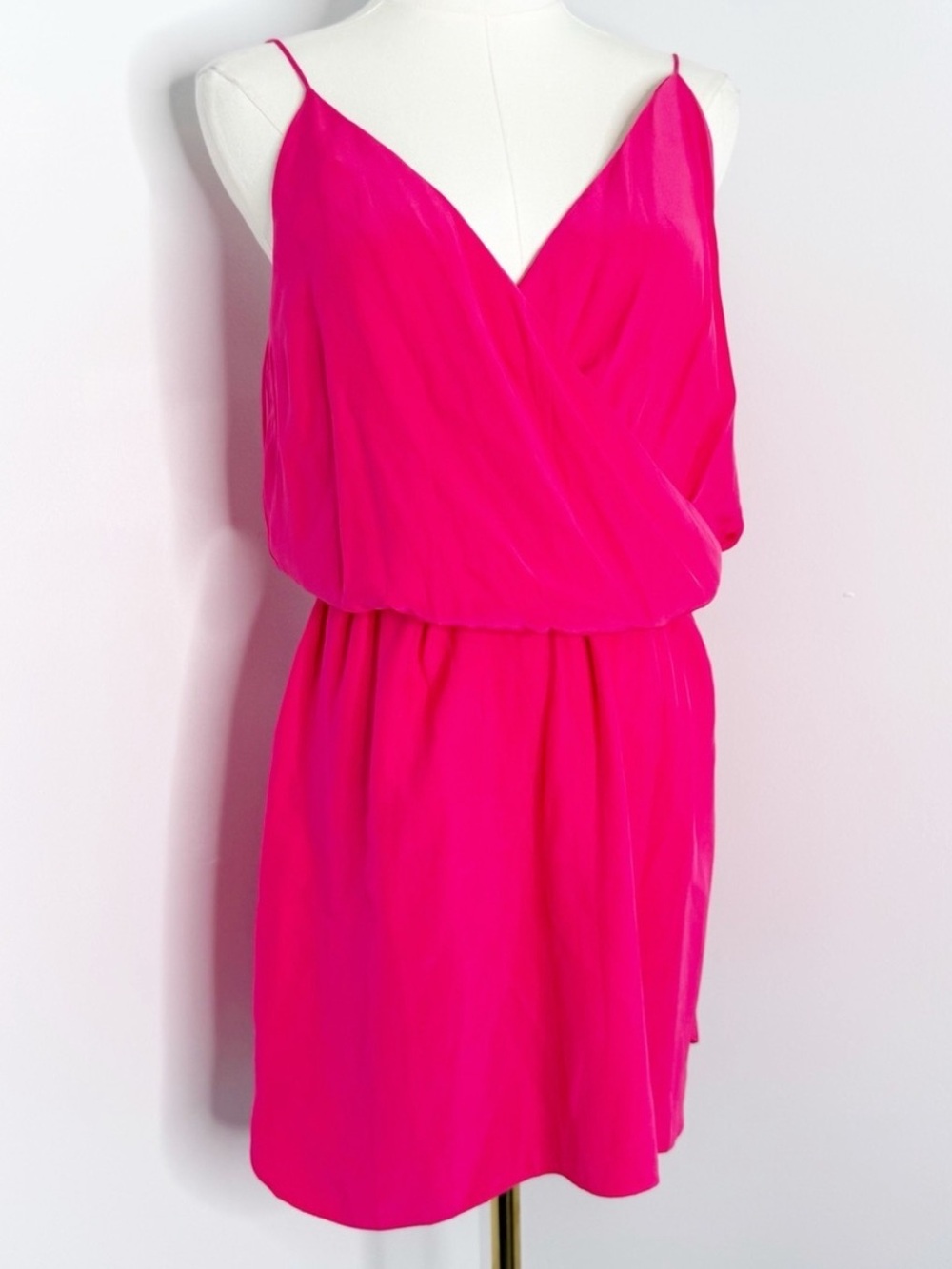 Amanda Uprichard Hot Pink Silk Mini Dress